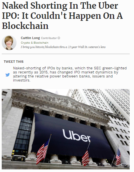 Naked Shorting In The Uber IPO Forbes Article
