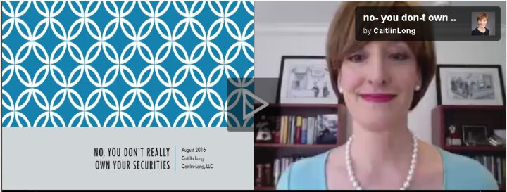 Caitlin making an online presentation