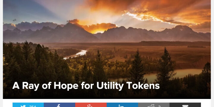 A Ray of Hope for Utility Tokens