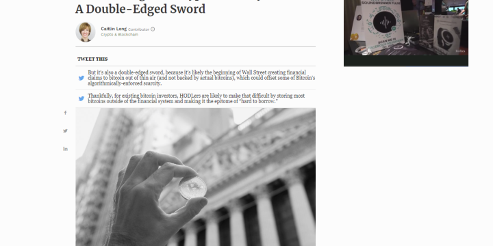 blurb of a published blockchain opinion by Caitlin